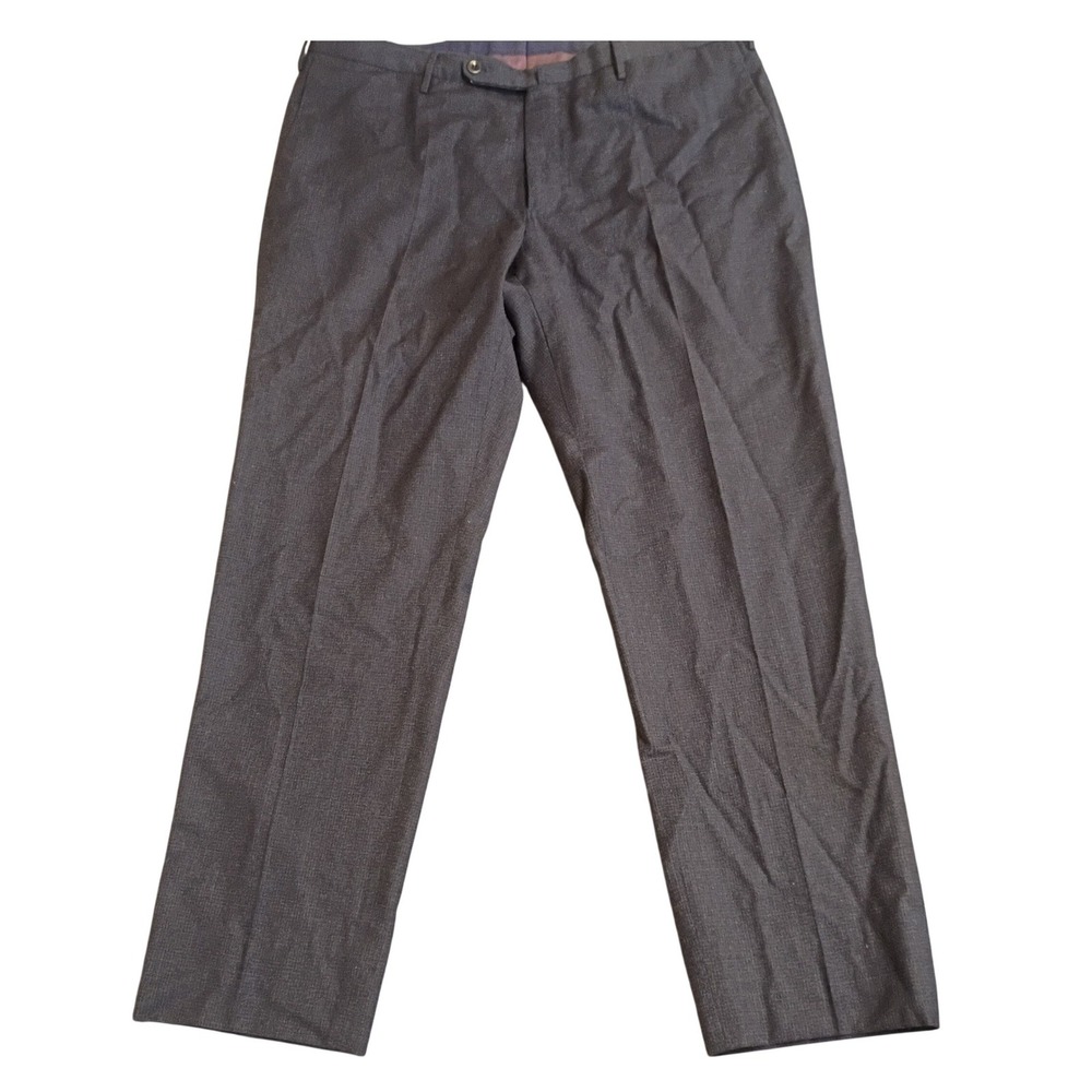 Incotex Dress Trousers Mens 38 Charcoal Grey Super 100s Wool Italian Tailored
